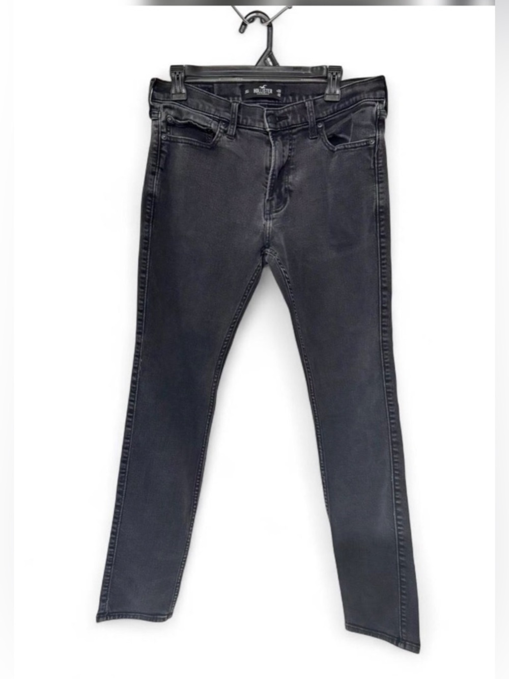 Hollister Men's Skinny Jeans in Washed Black